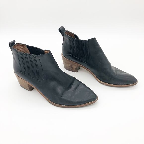 Madewell The Bonham Boot Size 7.5 Black Ankle Leather Comfort Chelsea Western - Picture 3 of 11